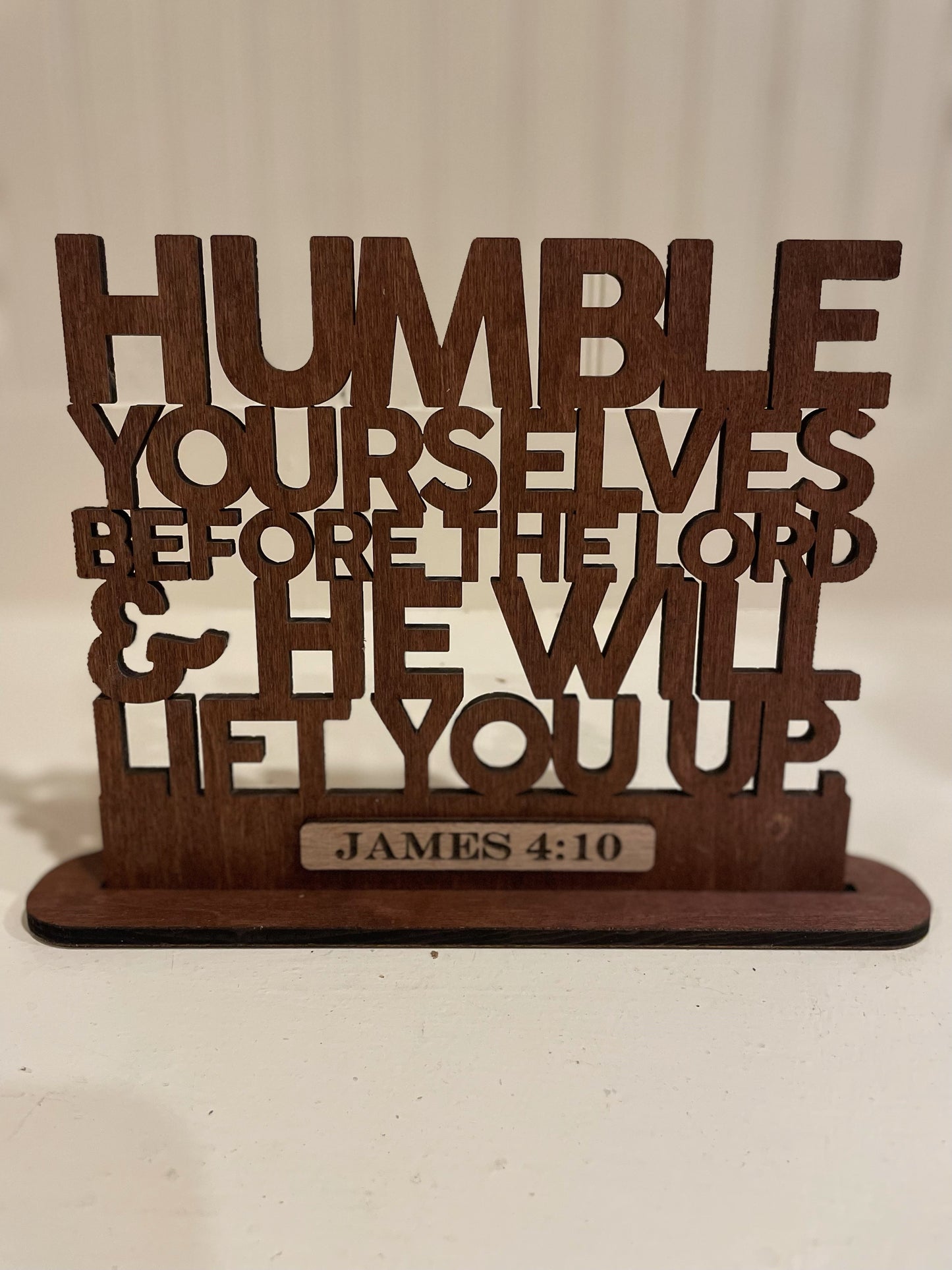 James 4:10 Bible Verse Plaque