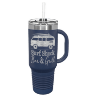 Polar Camel 40 oz. Travel Mug with Handle, Straw Included