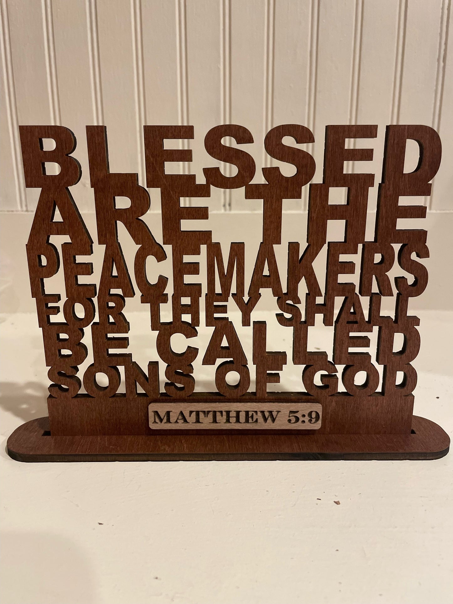 Matthew 5:9 Bible Verse Plaque