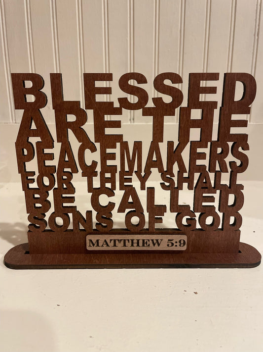 Matthew 5:9 Bible Verse Plaque